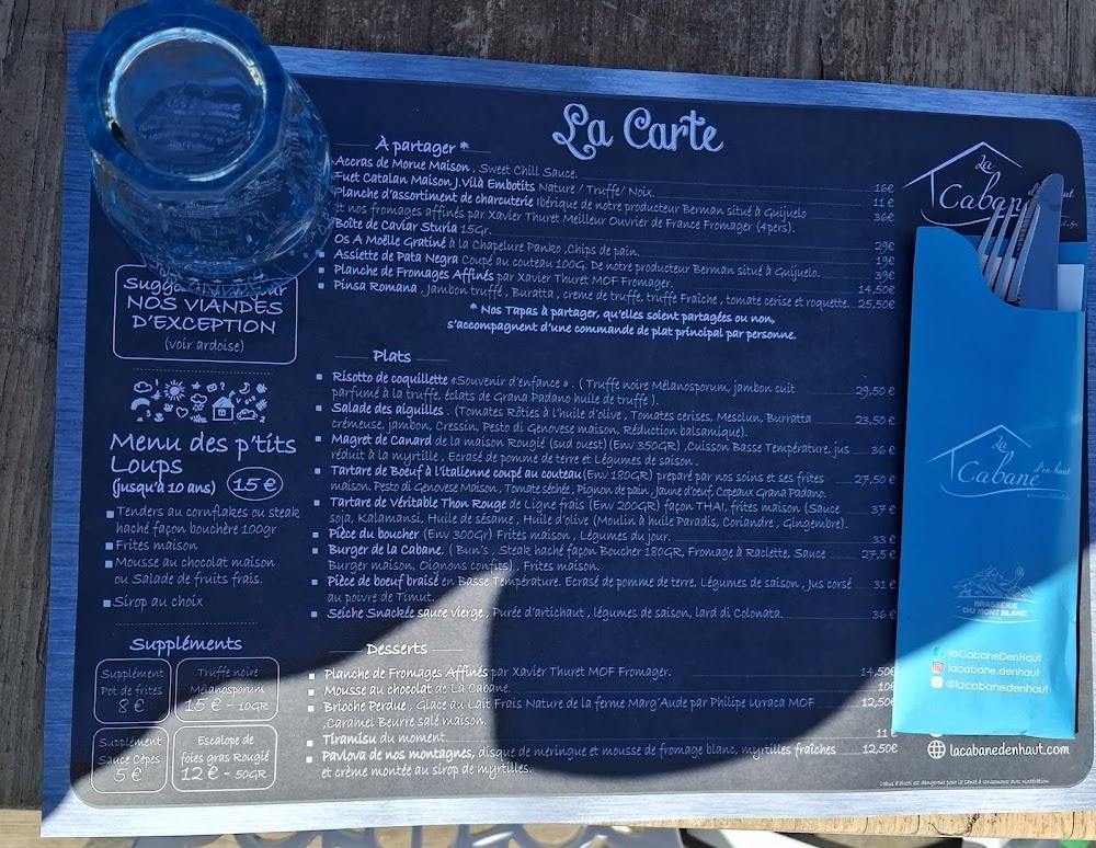 La Cabane d'en haut - Menu Image 1