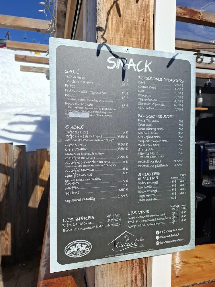 La Cabane d'en haut - Menu Image 2